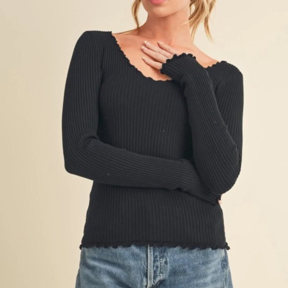 Adalie Knit Sweater - Black